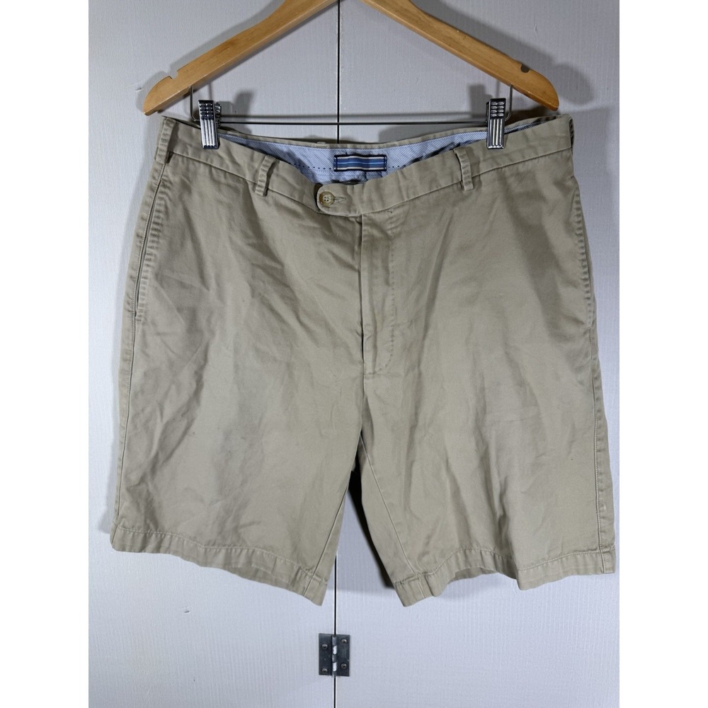 Peter Millar Mens Dress short Size 36 khaki beige pima cotton